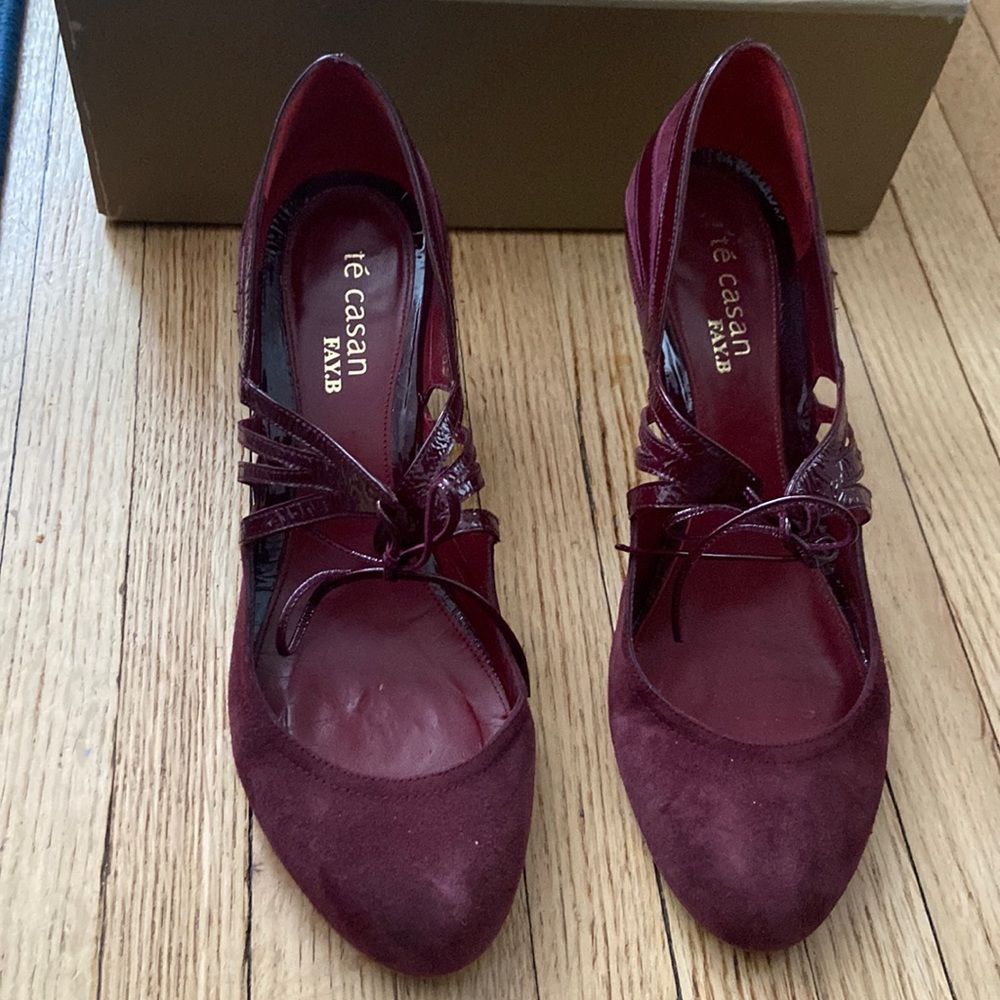 Burgundy Te Cesan Fay.B suede pumps